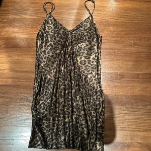 Zara Leopard Print Satin Slip Dress 🐆